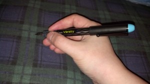 Pen With Cap, in hand