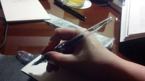 This is a very long pen, but it isn't unwieldy 